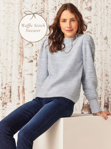 waffle stitch sweater-W231190