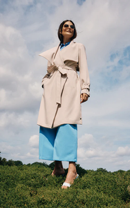 knee length relaxed fit trench coat-Olivia-mi