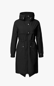 hooded raincoat-Selene-bl