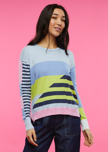 diagonal stripe sweater-ZP6433U