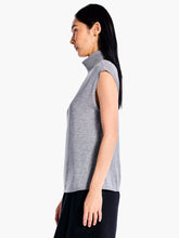 sleeveless turtleneck sweater top-F231115