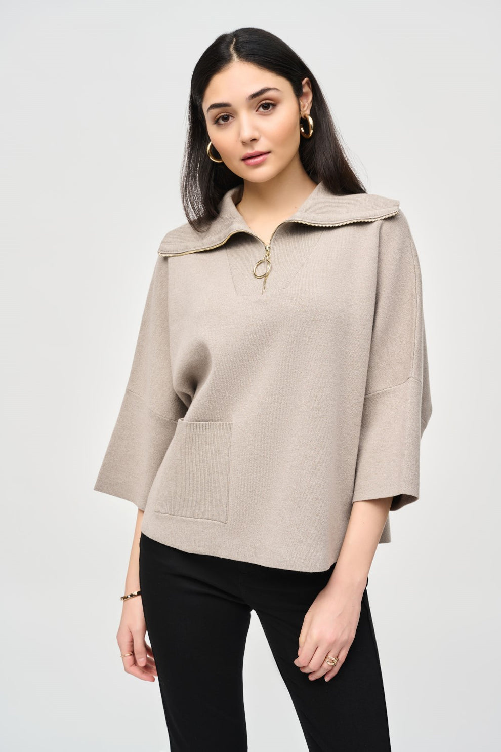 Zip top cape sweater -  243954