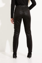 black faux leather textured pant-233974