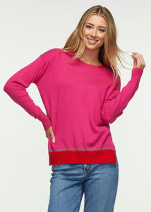 Colour block crew neck sweater-ZP5338U