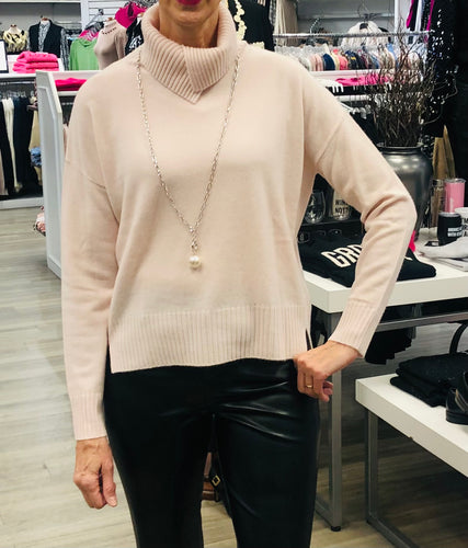Cashmere split turtleneck-CKH922Ci