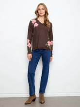 long slv drop shoulder vneck-610-c2907r-626b-coff
