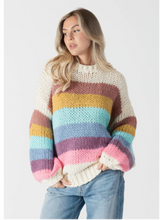 multi coloured striped crewneck -Shania-f24