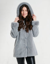 reversible hooded faux fur jacket -8130-376