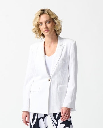 Textured white jacket- 242913