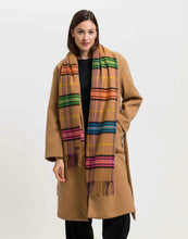 bright camel plaid scarf-625391