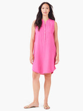 rumba pink linen dress-m241925-pk