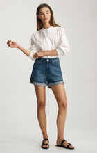 heidi cuffed mid brush denim -M1411212-A1488
