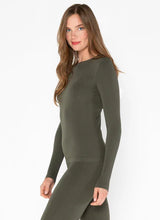 bamboo long slv crew neck-CEBT1020