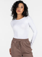 bamboo long slv crew neck-CEBT1020