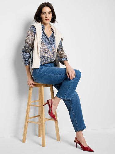 monogram silky top blouse-F251600