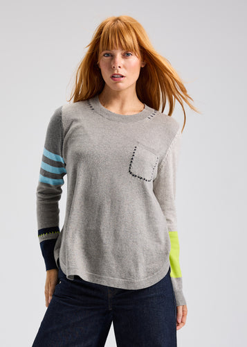 spliced sweater-ZP7527U