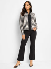 striped fringe jacket-F251127