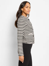 striped fringe jacket-F251127
