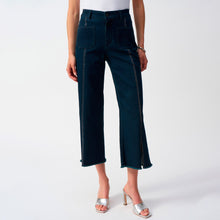 Sparkle trim wide leg 7/8 jean -241903s25