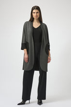 Grey/blk duster jacket in jersey knit - 254040