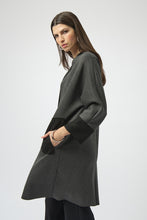 Grey/blk duster jacket in jersey knit - 254040