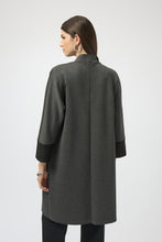 Grey/blk duster jacket in jersey knit - 254040