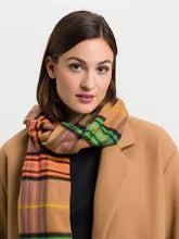 bright camel plaid scarf-625391
