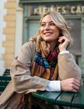 bright camel plaid scarf-625391