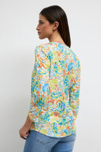 3/4 sleeve print blouse -BRUNA