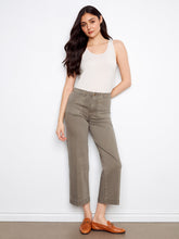 cropped wide leg stretch denim-C5660R-sag