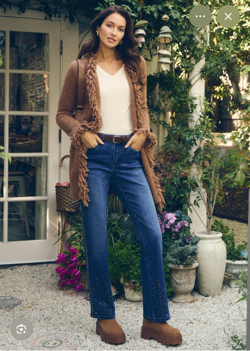 fringed cardigan coat-1463227