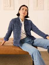 fringe mix knit bomber jacket-s261142