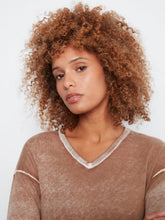 long slv drop shoulder vneck-610-c2907r-626b