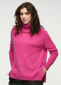 cable trim roll neck solid  sweater-ZP5304U