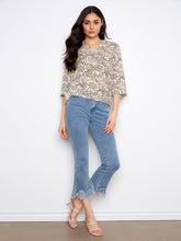 print roll sl blouse-C4188AR