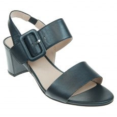 black leather mid heel sandal-28306-42