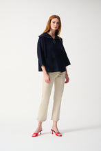 Zip top cape sweater - 243954-blk