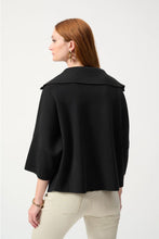 Zip top cape sweater - 243954-blk