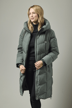 down coat with hood zip bottom-2457-64 - olv