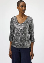 Cowl neck sequin top -254137