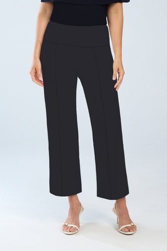 slip on wide leg knit gaucho pant -361C-blk
