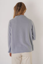 Mock neck sweater with linear design -TT13124