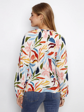 printed popover knit top-C4570DR