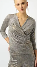 Shimmer wrap top -253087