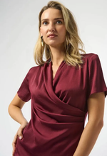 Wrap top with knit back ssl -253237-lds