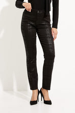 black faux leather textured pant-233974