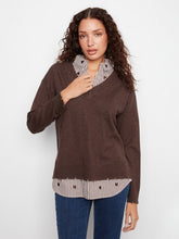 long slv  vneck fooler sweater-C2568rp/464A