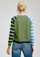 crazy stripe crew neck pullover -ZP8413U