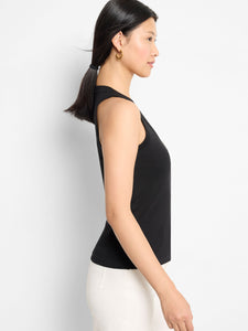 v-neck tank top-NZTM252088-blk