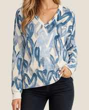 long slv drop shoulder vneck-c2907P-626b